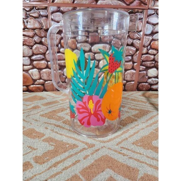 Vintage Acrylic Fruit  Pitcher and Serving Tray, - Picture 5 of 7